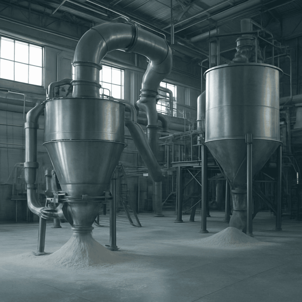 Interior of a modern talc processing plant